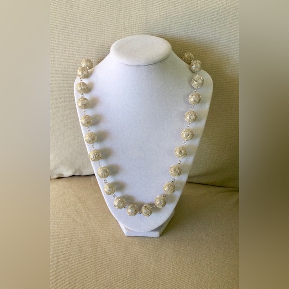 NWOT Vintage New Ultra Fine Italian Silver Filigree Bead Necklace - c 29 Grams - Picture 2 of 9